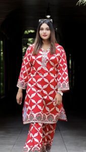 Premium micro stage tow piece set print red