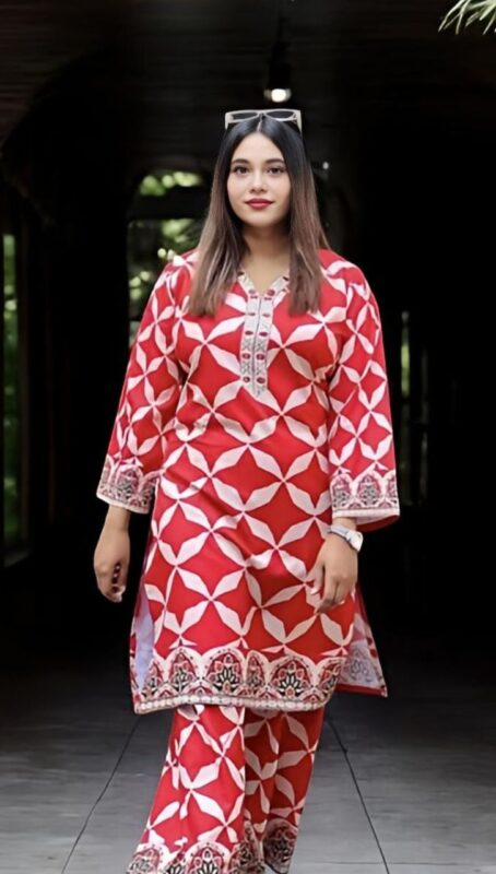 Premium micro stage tow piece set print red